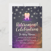 Zahnarztklinik Rose Gold Tooth Rente Einladung (Vorderseite)