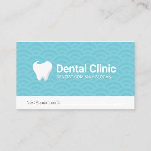 Zahnarztklinik-Visitenkarte Visitenkarte (Rückseite)