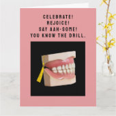 Zahnärztliche Abschluss Zahnärzte Glückwunsch Karte (Gelbe Blume)