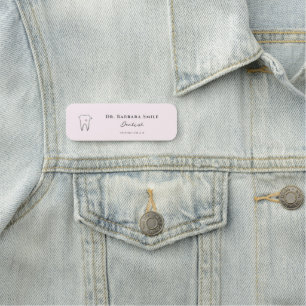 Zahnärztliche Ästhetik Zahn Rosa Weich Minimal Namensschild