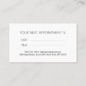 Zahnärztliche Berufliche Zahnarzternennung Visitenkarte (Rückseite)