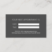 Zahnärztliche Berufliche Zahnarzternennung Visitenkarte (Rückseite)