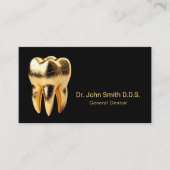 Zahnärztliche Betreuung Beruflicher 3D-Goldzettel Visitenkarte (Vorderseite)