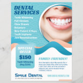 Zahnärztliche Dienstleistungen mit Flyer mit Sonde (Vorne)