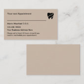 Zahnärztliche Erinnerung Business Cards Visitenkarte (Vorne/Hinten)