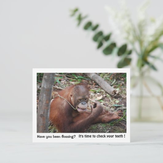 Zahnärztliche Erinnerung Postkarte (Stehend Vorderseite)