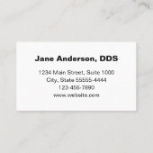 Zahnärztliche Erinnerung Terminkarte (Rückseite)