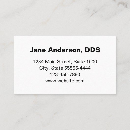 Zahnärztliche Erinnerung Terminkarte (Rückseite)