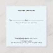 Zahnärztliche Erinnerung Terminkarte (Rückseite)