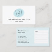 Zahnärztliche Erinnerung Terminkarte (Vorne/Hinten)