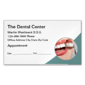 Zahnärztliche Erinnerung Visitenkartenmagnete Magnetische Visitenkarte (Vorderseite)