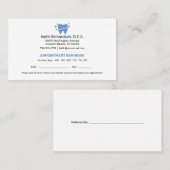 Zahnärztliche Erinnerung | Zahnbüro Busi Visitenkarte (Vorne/Hinten)