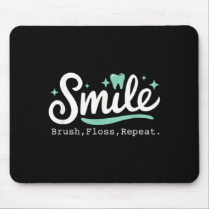 Zahnärztliche Hygieniker-Bürste-Floss-Lächeln Zahn Mousepad