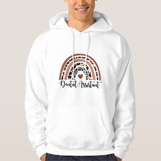 Zahnärztliche Hygienikerin oder Assistentin Leopar Hoodie (Vorderseite)