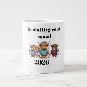 Zahnärztliche Hygienikerin-Truppe Süße Highland-Ku Jumbo-Tasse
