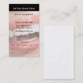 Zahnärztliche Personalausweise Terminkarte (Vorne/Hinten)