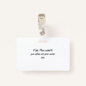 Zahnärztliche personalisierte Bezeichnung und Beru Ausweis (Rückseite mit Klammer)