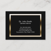 Zahnärztliche Versorgung Moderner Zahnärzte an der Visitenkarte (Rückseite)