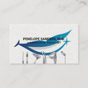 Zahnärztliche Werkzeuge Logo Smile Graphics Visitenkarte