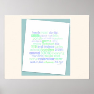 Zahnärztliche Wortkunst Poster