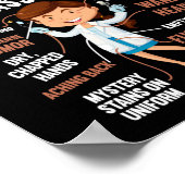 Zahnärztliche Zahnanatomie eines Zahnarztes Poster (Ecke)