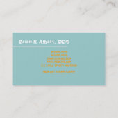 Zahnärztliche Zahnarztärztin Lächelgeschäft Visitenkarte (Rückseite)