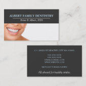 Zahnärztliche Zahnarztärztin Lächelgeschäft Visitenkarte (Vorne/Hinten)