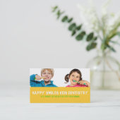 Zahnärztliche Zahnarztärztin Lächelgeschäft Visitenkarte (Stehend Vorderseite)