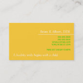 Zahnärztliche Zahnarztärztin Lächelgeschäft Visitenkarte (Rückseite)