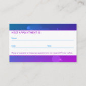 Zahnärztliche Zahnarzternennung 3d Zähne Visitenkarte (Rückseite)