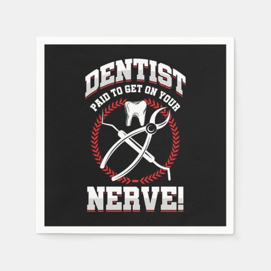 Zahnärztliche Zahnarzthygiene Serviette (Vorderseite)