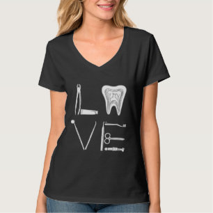 Zahnärztliche Zahnärztin Liebe Hygienist Zahnstoff T-Shirt