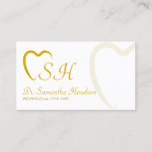 Zahnarztlogo Gelber QR-Code Visitenkarte (Vorderseite)