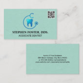 Zahnarztlogo | QR Visitenkarte (Vorne/Hinten)