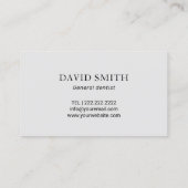 Zahnarztmuster Moderne schwarze Zahnmedizin Visitenkarte (Rückseite)