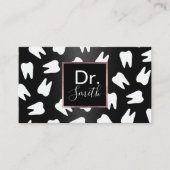Zahnarztmuster Moderne schwarze Zahnmedizin Visitenkarte (Vorderseite)
