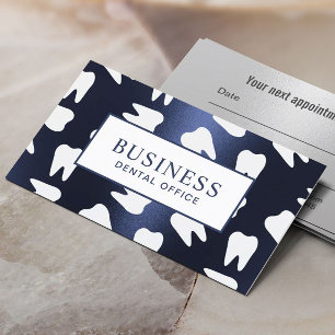 Zahnarztmuster Navy Blue Dental Termin
