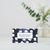 Zahnarztmuster Navy Blue Dental Termin (Stehend Vorderseite)