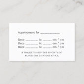 Zahnarztpflege Sauberes Wasser Ernennung Terminkarte (Rückseite)