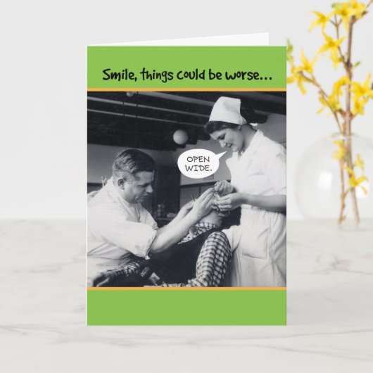 Zahnarztpraxis der 40er Jahre könnte sich am 60. G Karte (Gelbe Blume)