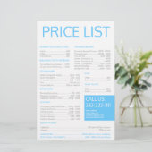 Zahnarztpraxis - einfache Preisliste Briefpapier (Stehend Vorderseite)