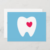Zahnarztpraxis Erinnerung mit Herzblut Postkarte (Vorne/Hinten)