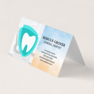 Zahnarztpraxis   Logo für Zahngesundheit Visitenkarten