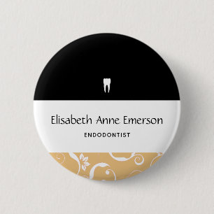 Zahnarztpraxis-Mitarbeiter Pro Damast Button