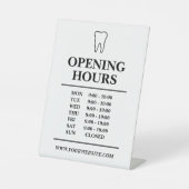 Zahnarztpraxis Öffnungszeitschalter Sockelschild (Vorderseite)