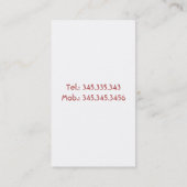 Zahnarztpraxis Privatklinik Medizin Visitenkarte (Rückseite)