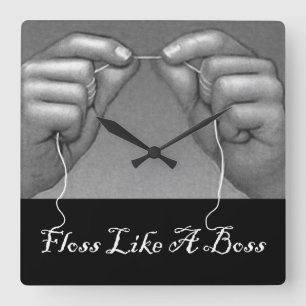 Zahnarztpraxis Quadratische Wanduhr