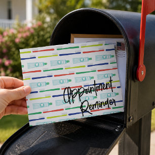Zahnarztpraxis-Termin-Erinnerungspostkarte Postkarte