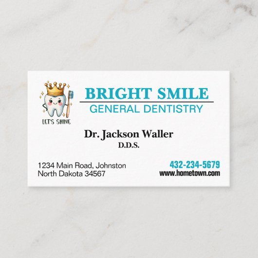 Zahnarztpraxis Visitenkarte (Vorderseite)