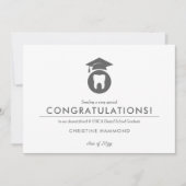 Zahnarztschule | Minimale Glückwunschs Einladung (Vorderseite)